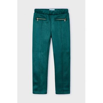 Mayoral pantaloni copii culoarea verde, neted, 4545