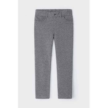 Mayoral pantaloni de bumbac pentru copii culoarea gri, neted, 511