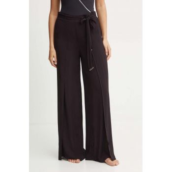 MICHAEL Michael Kors pantaloni de plaja culoarea negru