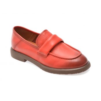 Mocasini casual GRYXX rosii, 2307, din piele naturala