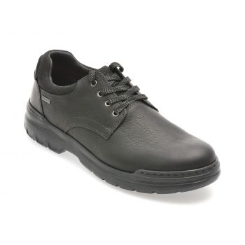 Pantofi casual CLARKS negri, ROCKWAL, din piele naturala