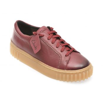 Pantofi casual CLARKS visinii, MAYHWAL, din piele naturala