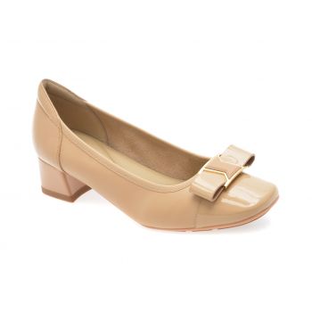 Pantofi casual EPICA nude, 5501, din piele naturala