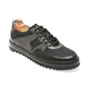 Pantofi casual LE COLONEL negri, 67858, din material textil