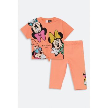 Set de tricou si colanti cu Minnie Mouse