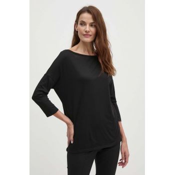 Sisley longsleeve femei, culoarea negru