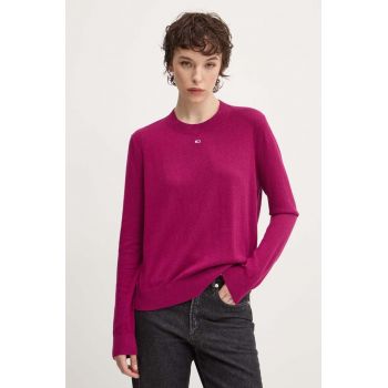 Tommy Jeans pulover femei, culoarea violet, light