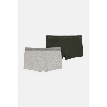 United Colors of Benetton boxeri 2-pack culoarea gri