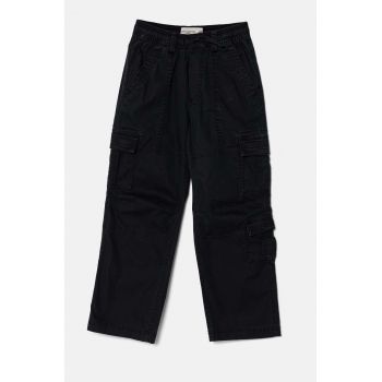 Abercrombie & Fitch pantaloni copii culoarea albastru marin, neted, KI230-4013