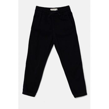 Abercrombie & Fitch pantaloni copii culoarea albastru marin, neted, KI230-4022