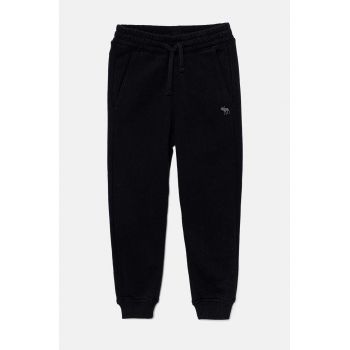 Abercrombie & Fitch pantaloni de trening pentru copii culoarea albastru marin, neted, KI234-4057