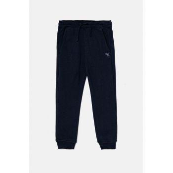 Abercrombie & Fitch pantaloni de trening pentru copii culoarea albastru marin, neted, KI234-4057