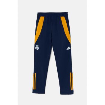 adidas Performance pantaloni de trening pentru copii REAL PRE PNT culoarea albastru marin, modelator, IT5149