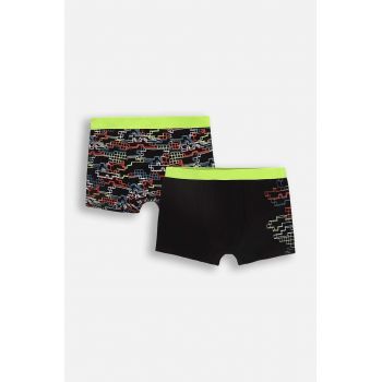 Coccodrillo boxer pentru copii din bumbac 2-pack culoarea negru, PANTS