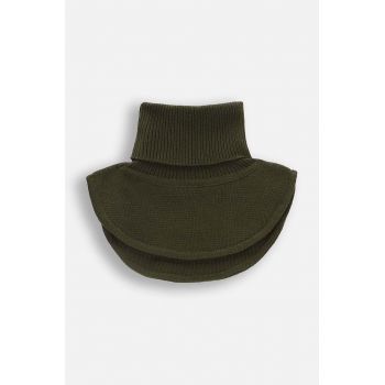 Coccodrillo fular circular copii culoarea verde, neted, BASIC ACCESSORIES de firma original