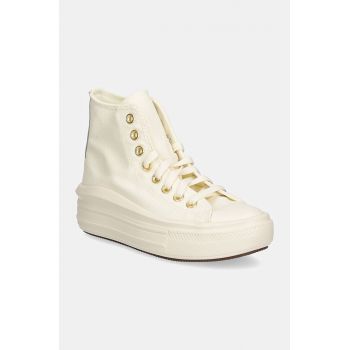 Converse tenisi CHUCK TAYLOR ALL STAR MOVE culoarea bej, A08384C