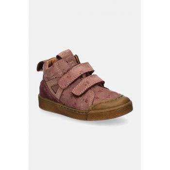 Froddo pantofi din piele intoarsa pentru copii ROSARIO HIGH-TOP culoarea roz, G2110134