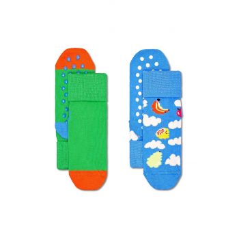 Happy Socks sosete copii Kids Antislip 2-Pack Cloudy Fruit Socks 2-pack P001487