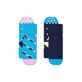 Happy Socks sosete copii Kids Antislip 2-Pack Shooting Star Socks 2-pack P001481