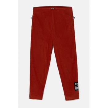 Jack Wolfskin pantaloni de trening pentru copii culoarea maro, neted, A60303