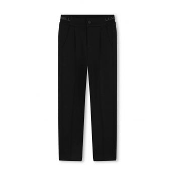 Karl Lagerfeld pantaloni copii culoarea negru, neted, Z30264