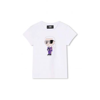 Karl Lagerfeld tricou copii culoarea alb, Z30211