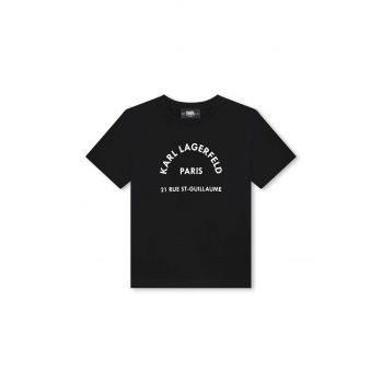 Karl Lagerfeld tricou de bumbac pentru copii culoarea negru, Z30205