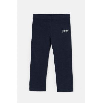 Kenzo Kids leggins copii culoarea albastru marin, neted, K60656