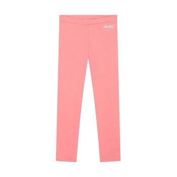 Kenzo Kids leggins copii culoarea roz, neted, K60656