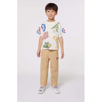 Kenzo Kids tricou de bumbac pentru copii culoarea alb, cu imprimeu, K60758