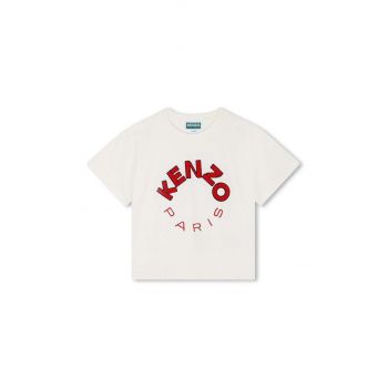 Kenzo Kids tricou de bumbac pentru copii culoarea bej, cu imprimeu, K60756