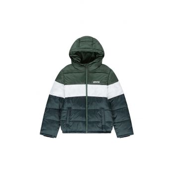 Levi's geaca copii BOY'S COLOR BLOCK PUFFER culoarea verde, 8EL263