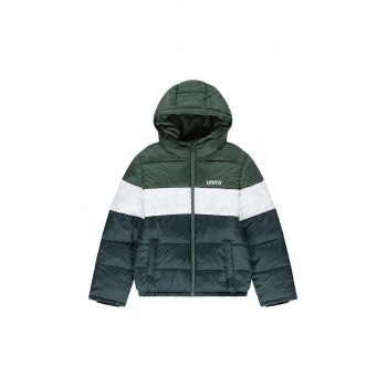 Levi's geaca copii BOY'S COLOR BLOCK PUFFER culoarea verde, 9EL263