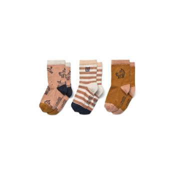 Liewood sosete copii Silas Socks 3-Pack 3-pack culoarea roz, LW15118