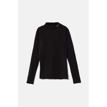 Pepe Jeans longsleeve copii VANESSA culoarea negru, cu turtleneck, PG503100