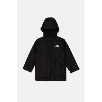 The North Face geaca copii SNOWQUEST JACKET culoarea negru, NF0A8A00JK31