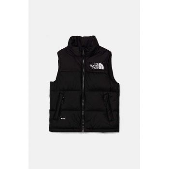 The North Face vesta de puf pentru copii TEEN 1996 RETRO NUPTSE VEST culoarea negru, NF0A8A4BJK31