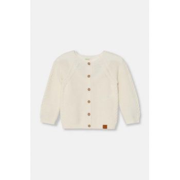 United Colors of Benetton cardigan din amestec de lână pentru bebeluși culoarea bej, light, 1032A500T