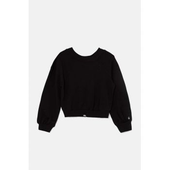 United Colors of Benetton hanorac de bumbac pentru copii culoarea negru, neted, 33NVC400B