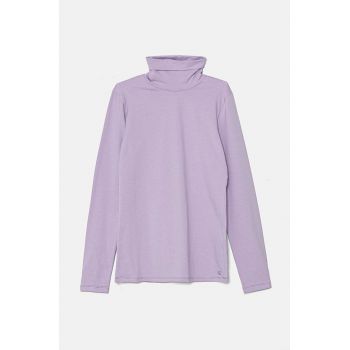 United Colors of Benetton longsleeve copii culoarea violet, cu guler, 3P4ZC202N