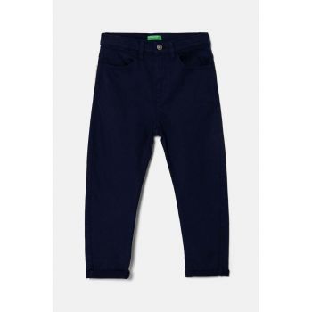 United Colors of Benetton pantaloni copii culoarea albastru marin, neted, 41HQCE036