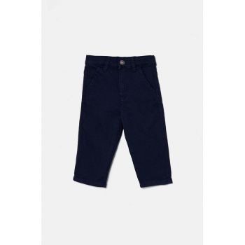 United Colors of Benetton pantaloni copii culoarea albastru marin, neted, 41HQGE023