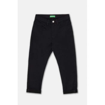 United Colors of Benetton pantaloni copii culoarea negru, neted, 41HQCE036