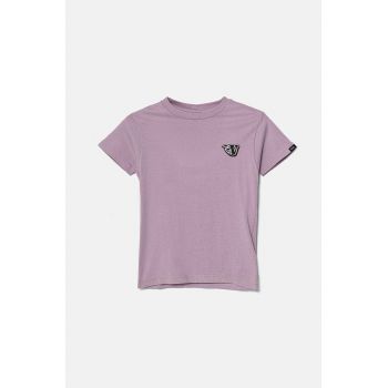 Vans tricou de bumbac pentru copii KD Essentials culoarea violet, cu imprimeu, VN000JP1D451