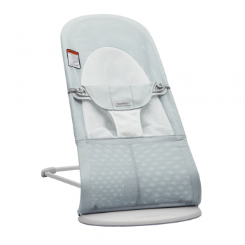 Balansoar din mesh pentru copii Baby Bjorn Balance Soft, Silver/ White