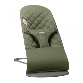 Balansoar din tesatura matlasata cu aspect Clasic pentru copii Baby Bjorn Balance Bliss, Dark Green