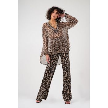 Bluza din voal animal print