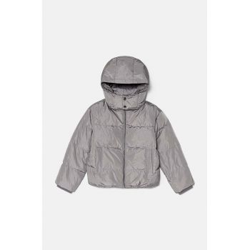 Emporio Armani geaca de puf pentru copii culoarea gri, 6D4BJ8 1NTDZ