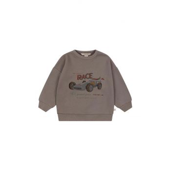 Konges Sløjd bluza copii LOU SWEATSHIRT OCS culoarea gri, cu imprimeu, KS101568