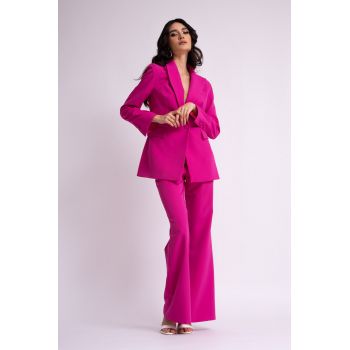 Pantaloni evazati fuchsia